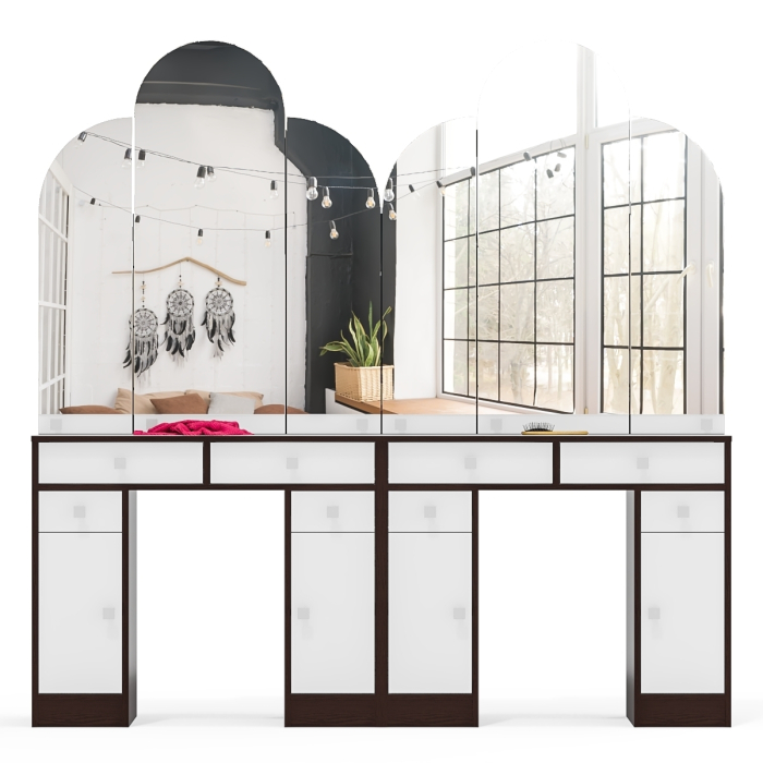 С зеркалом, Два туалетных столика Трельяжа МД №2