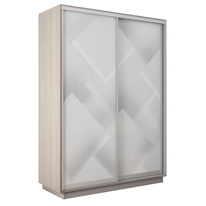 Шкафы-купе 2-х дверные, Шкаф-купе Экспресс 2-х дверный Фотопечать Квадрат Стекла 160х60х220