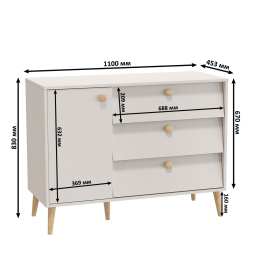 Спальня Афина Сп-04 кровать 1400 с комодом и 2-х дверным шкафом для одежды