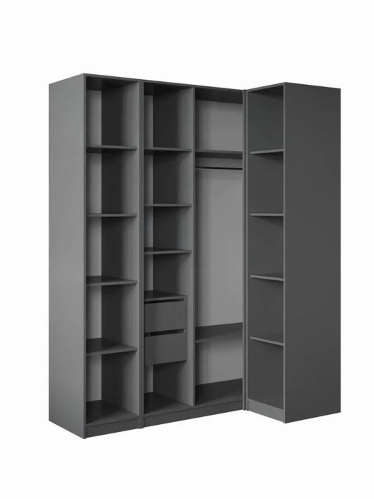 Угловые шкафы, Угловой шкаф для одежды распашной с ящиками, София, 2200х900х1700мм