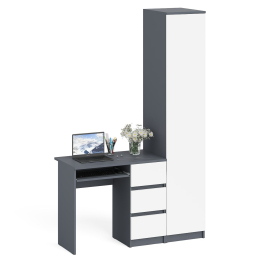 Компьютерный стол правый МС-6 с пеналом на МШ-400 Мори