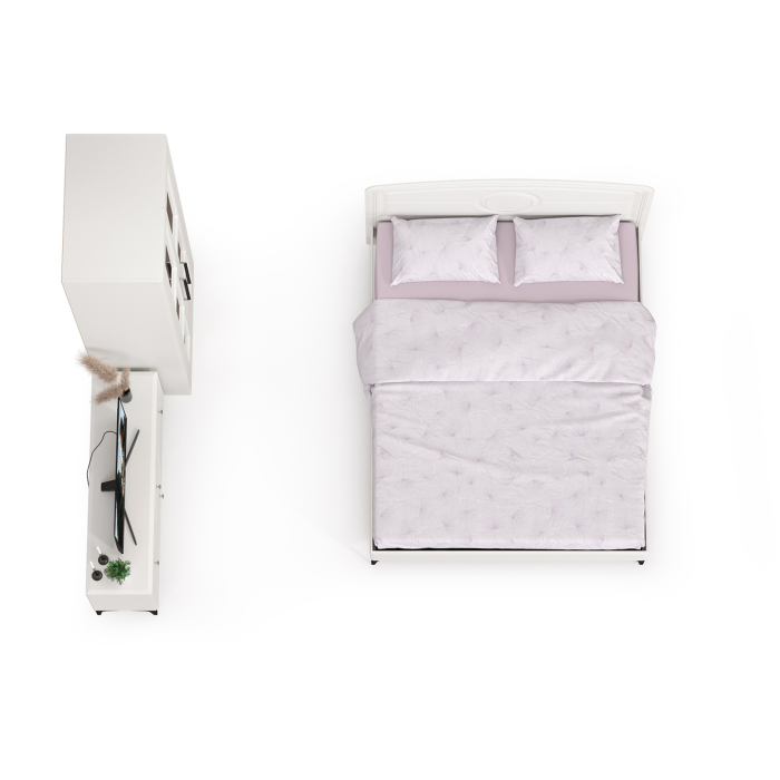 Спальные гарнитуры, Спальный гарнитур с ТВ-тумбой и шкафом Валенсия № 41