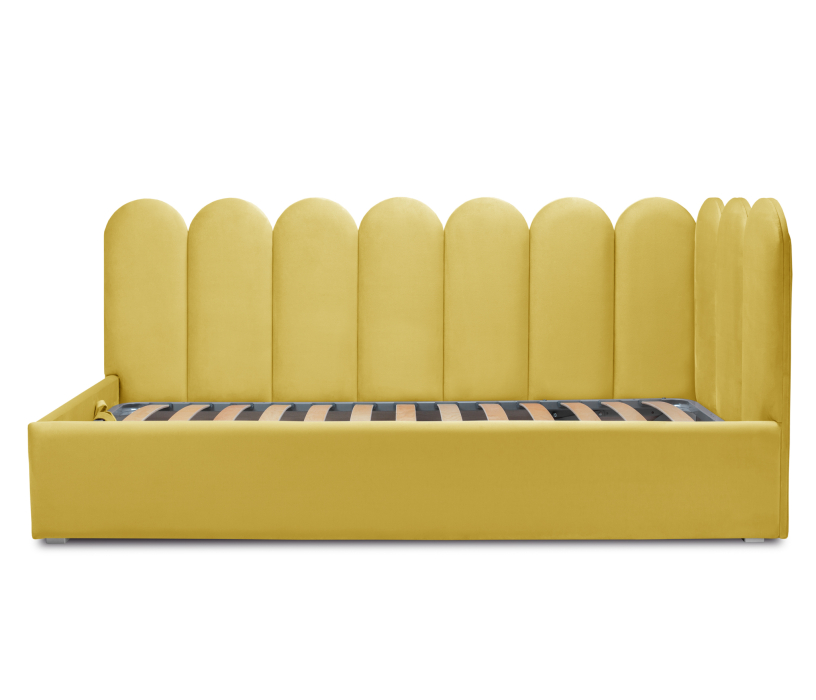 Кровати с мягким изголовьем, Кровать Мия 120 с подъемным механизмом, микровелюр