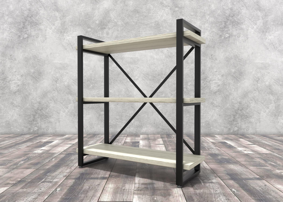 Стеллажи, Стеллаж Айсберг Лофт 80х102-2 черный