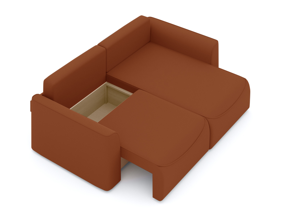 Диваны угловые в гостиную, Диван-кровать угловой Рафаэль еврокнижка НПБ, велюр