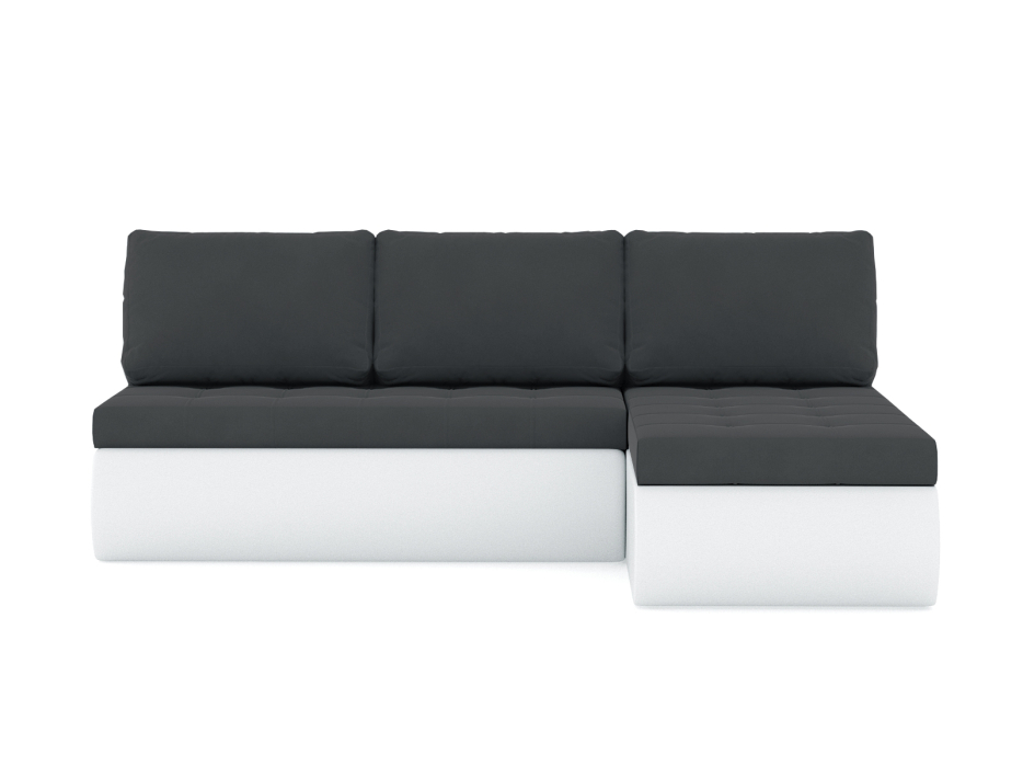 Диваны угловые в гостиную, Диван-кровать угловой Кормак без подлокотников, велюр /кож.зам