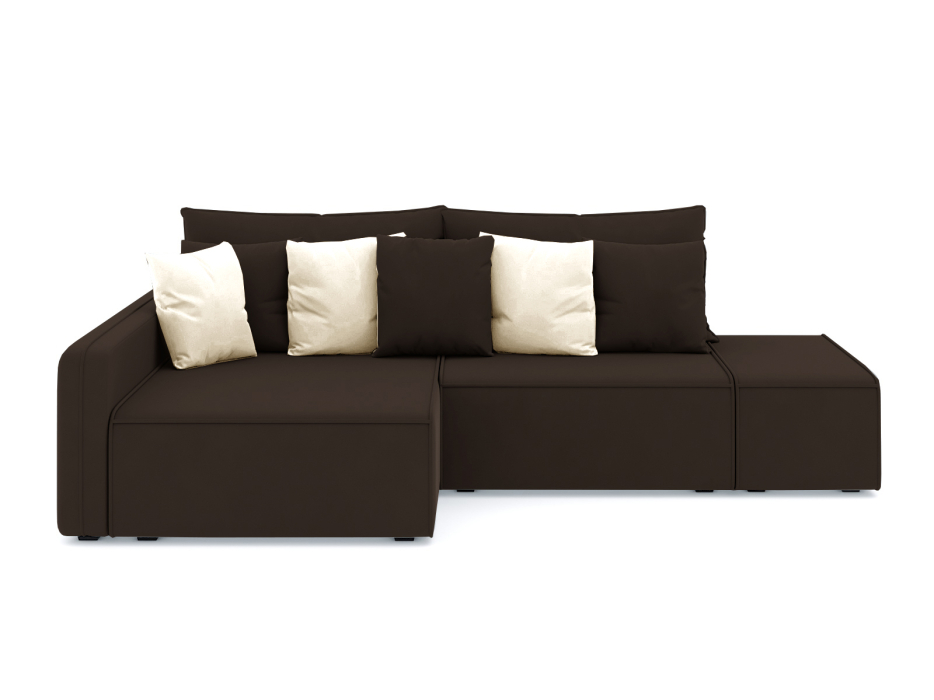 Диваны угловые в гостиную, Диван-кровать угловой Портленд еврокнижка НПБ, велюр