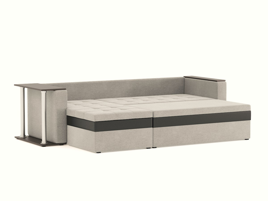 Диваны угловые в гостиную, Диван-кровать угловой Атланта со столом дельфин, рогожка