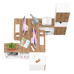 Мебель для домашнего кабинета для двоих Лидер-8