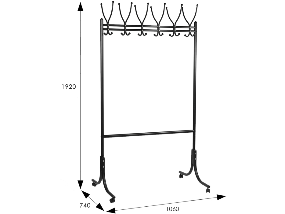 Вешалки, Вешалка гардеробная Мебелик на колесах М 11