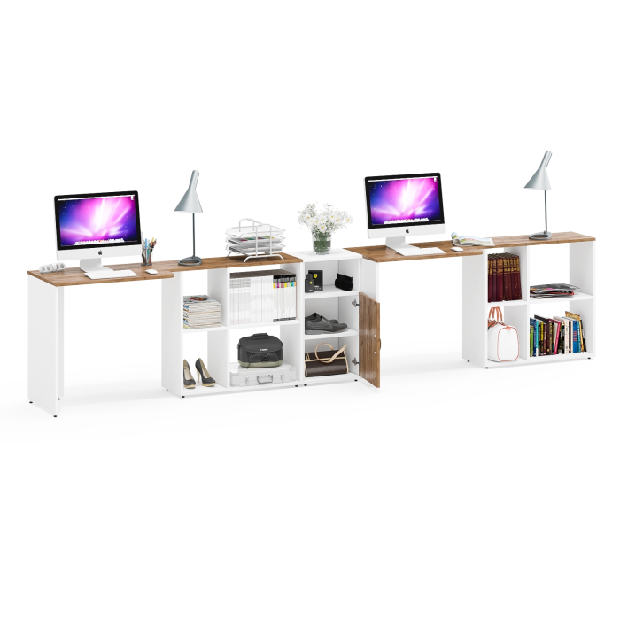 Домашние кабинеты, Два стола-трансформера для офиса и тумба для бумаг Лидер-8