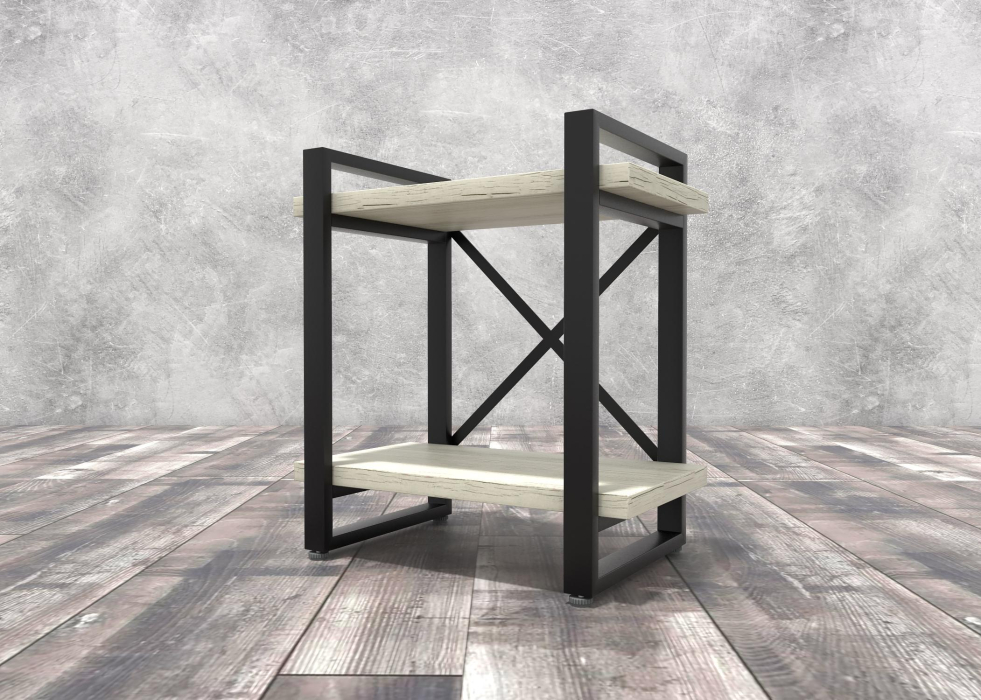 Прикроватные тумбы, Тумба прикроватная Айсберг Лофт 40 черный