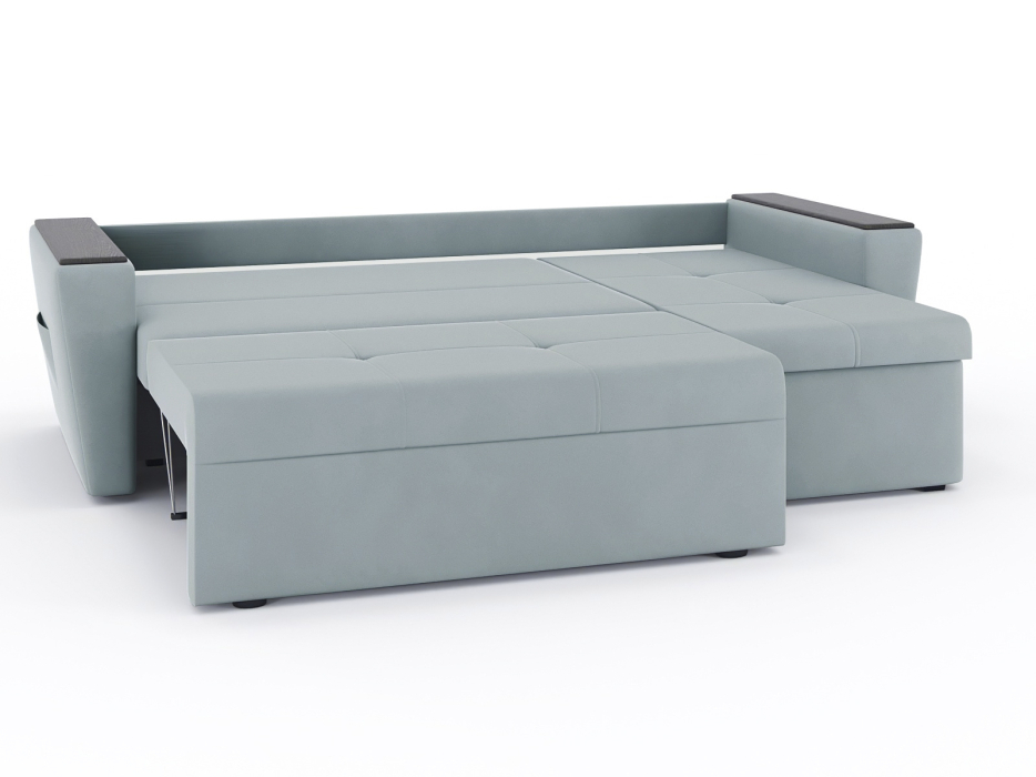 Диваны угловые в гостиную, Диван-кровать угловой Дубай Майами еврокнижка трехсекционная, велюр