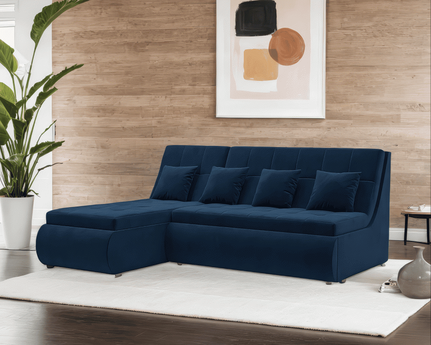 Диваны угловые в гостиную, Диван угловой Дубай (Велюр)