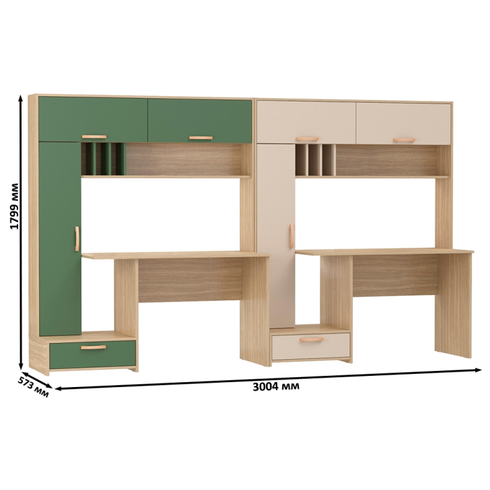 Прямые компьютерные столы, Столы письменные с надстройкой Лайт 03.243Н