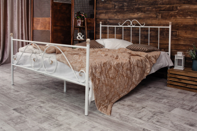 Кованая кровать Оливия 1.4 с двумя спинками