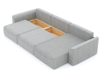 Диван-кровать угловой Рафаэль 3 секции еврокнижка НПБ, рогожка