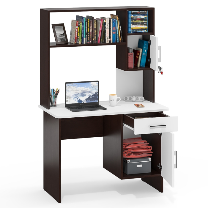 Детские столы, Стол письменный с надстройкой МД-1-09Н