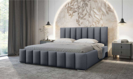 Кровать Лелия Плюс в базовых тканях, с основанием и без подъемного механизма, 160х200