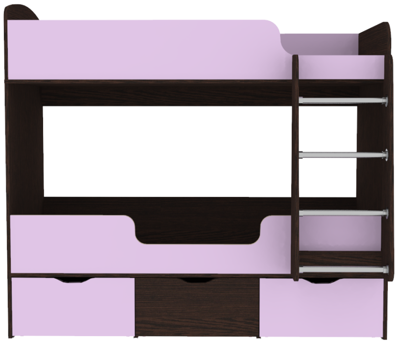 Для подростков, Кровать двухъярусная Малыш Двойняшка, Венге