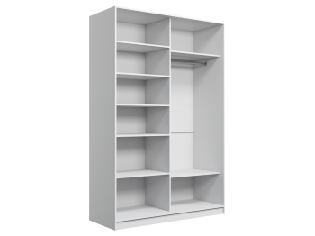 Шкаф купе 2-х дверный Амстердам 140 (белый/глухой)