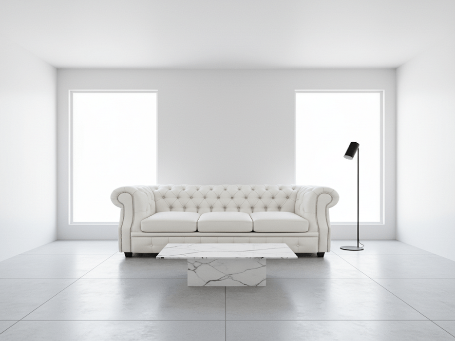 Дизайнерские диваны для гостиной, Диван Честер  Лофт 3-х местный, экокожа