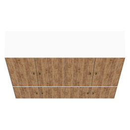 Стенка для четырёх пеналов для хранения вещей или документов для офиса Лидер-8