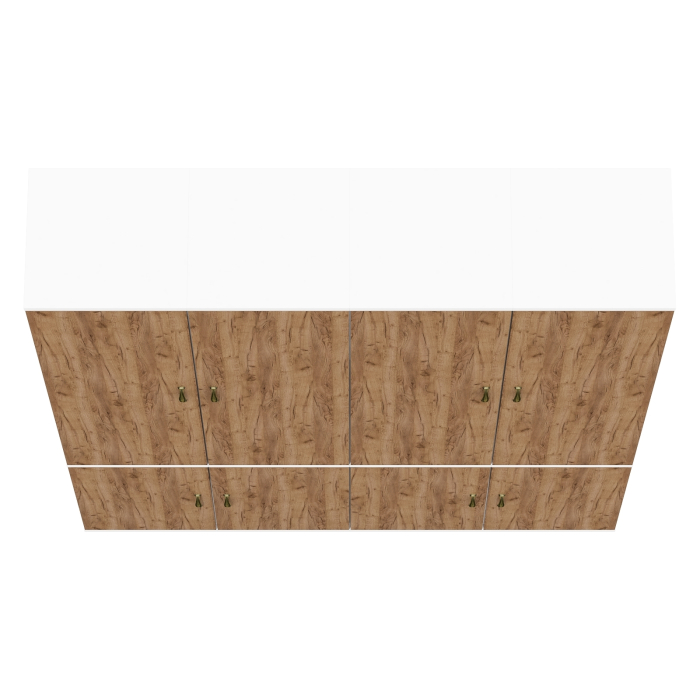 Шкафы распашные, Стенка для четырёх пеналов для хранения вещей или документов для офиса Лидер-8