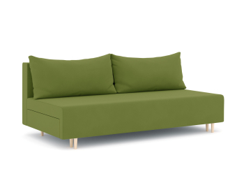 Диван-кровать еврокнижка Смайл без подлокотников, велюр