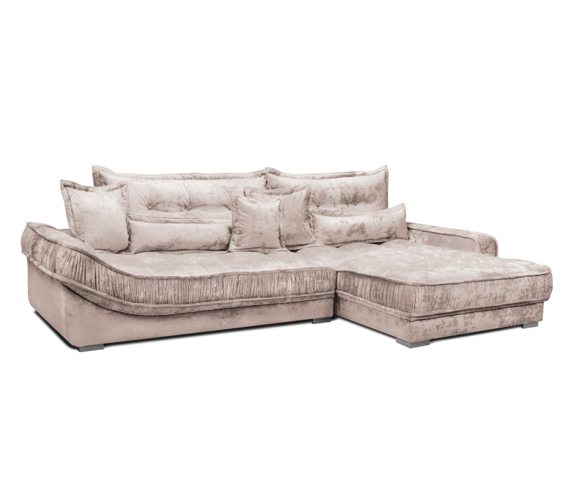 Диваны угловые в гостиную, Диван мягкий угловой Бруно, велюр