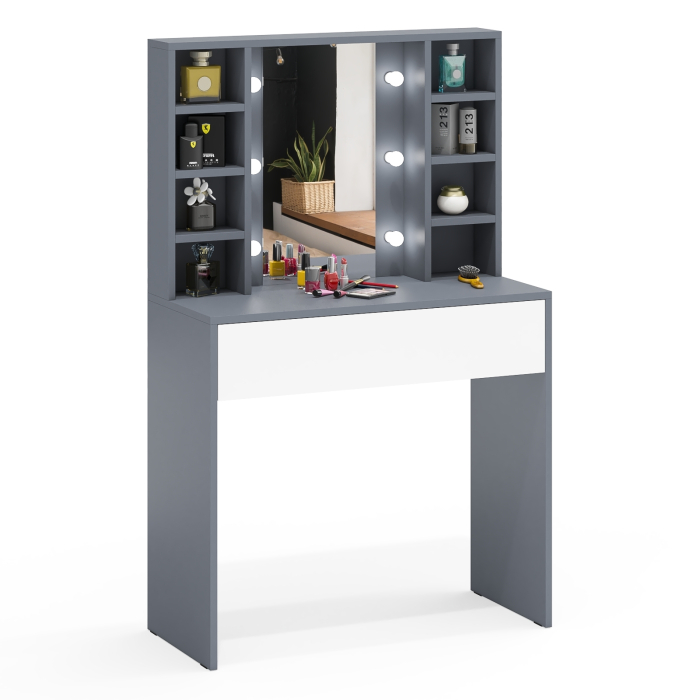 С зеркалом, Косметический стол с подсветкой 115