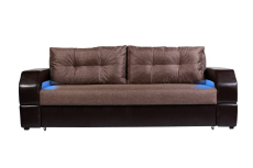 Диваны прямые, Диван-кровать еврокнижка, Манчестер 150 с подсветкой, рогожка/экокожа