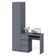 Домашние кабинеты, Компьютерный стол МС-6 левый с узким пеналом 400 Мори