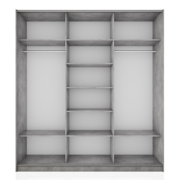 Шкаф-купе Широкий Прайм 3-х дверный ДСП/Доводчики 240х57х230