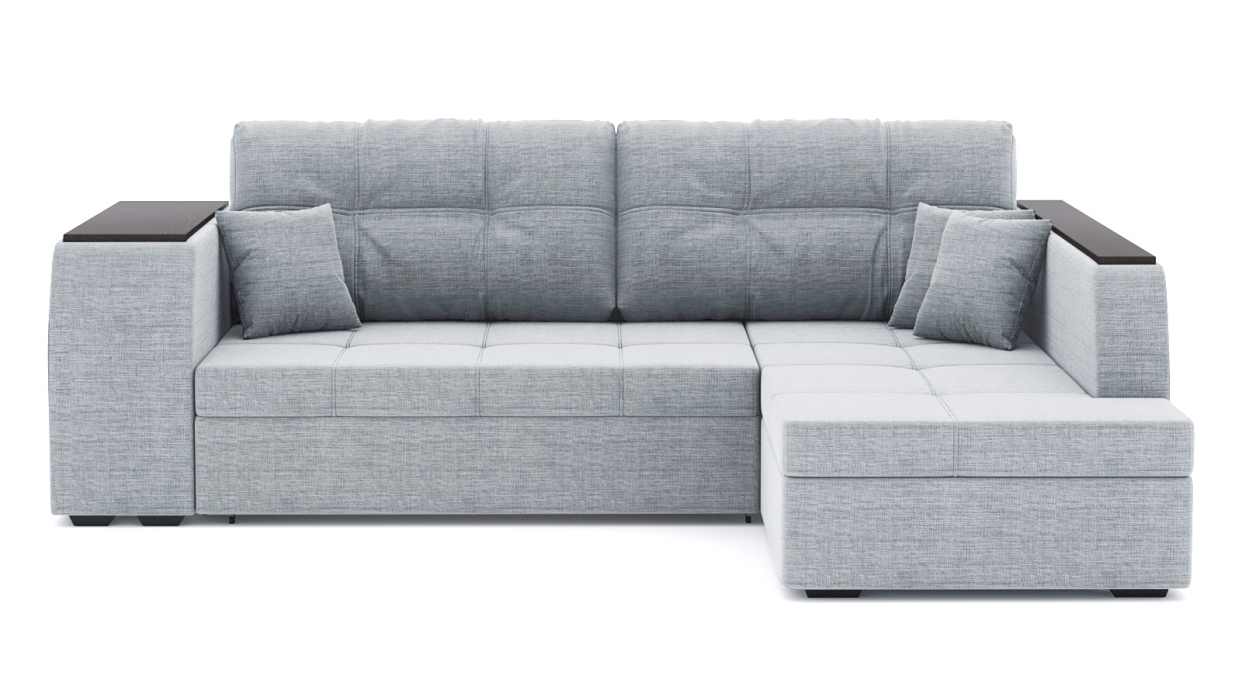 Диваны угловые в гостиную, Диван-кровать угловой Брюссель дельфин, рогожка