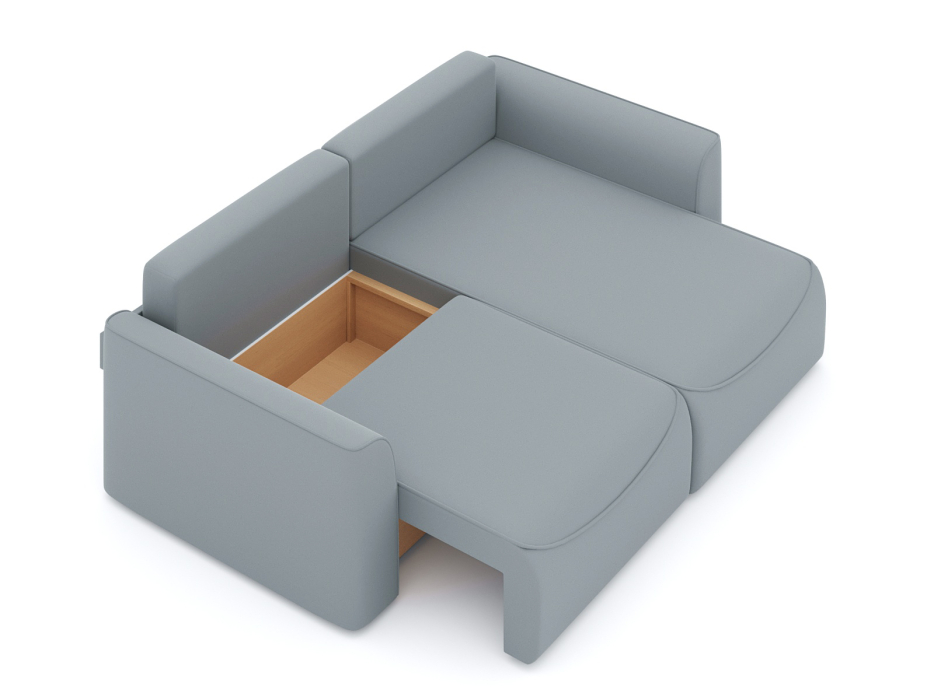 Диваны угловые в гостиную, Диван-кровать угловой Рафаэль еврокнижка НПБ, велюр