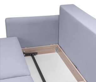 Диван кровать прямой со спальным местом "Мия", микровелюр