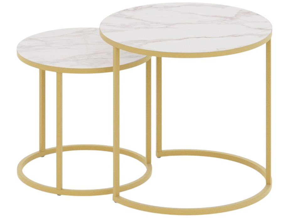 Журнальные столики, Комплект журнальных столов Sline Верона керамогранит 40/50