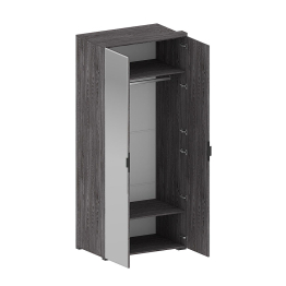 Шкаф Шаде ШК-2904, черный ясень, санторини белый