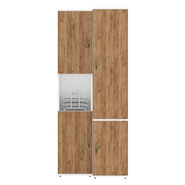 Шкафы пеналы, Глубокий пенал для одежды и пенал с нишей Лидер-8