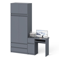 Компьютерные столы, Компьютерный стол МС-1 левый со шкафом на 900 с антресолью Мори