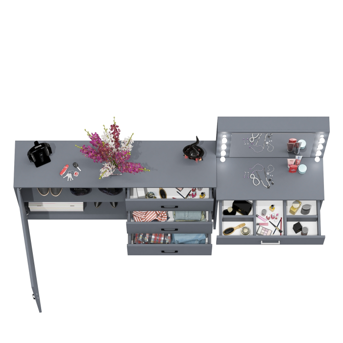 Туалетные столики, Комод ящики и дверка 122-1504 и туалетный столик с подсветкой СТ-4