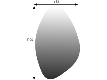 Зеркало настенное Мебелик фигурное Сельетта-8 110 х 68,3 см