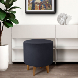 Пуфик круглый Ронд на высоких ножках, микровелюр