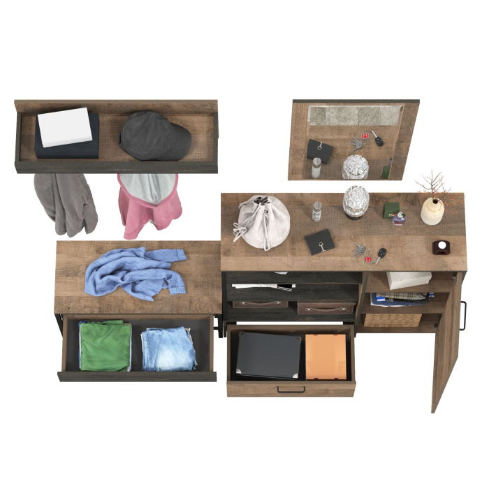 Прихожая, Набор мебели для прихожей Трувор с зеркалом и вешалкой