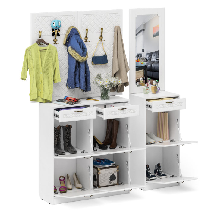 Прихожие, Прихожая П-6 № 6 МДФ фрезеровка ромб