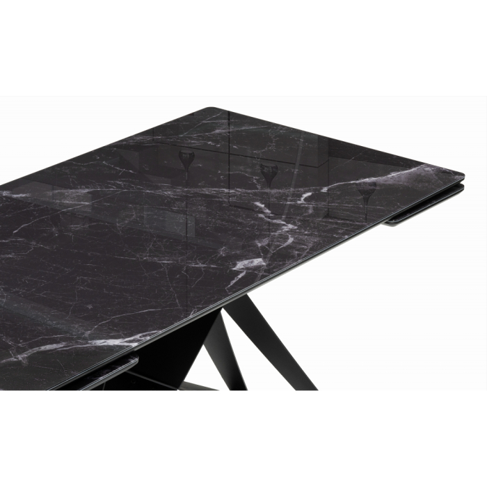 Обеденные столы, Стеклянный стол Блэкберн new 140(200)х80х75