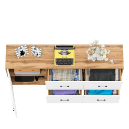 Комод широкий с дверкой и ящиками РВК 125-1704