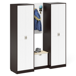 Модульная мебель для прихожей П-6 № 9 МДФ фрезеровка прованс