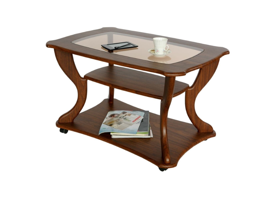 Журнальные столики на колесах, Стол журнальный Маэстро СЖС-02 со стеклом